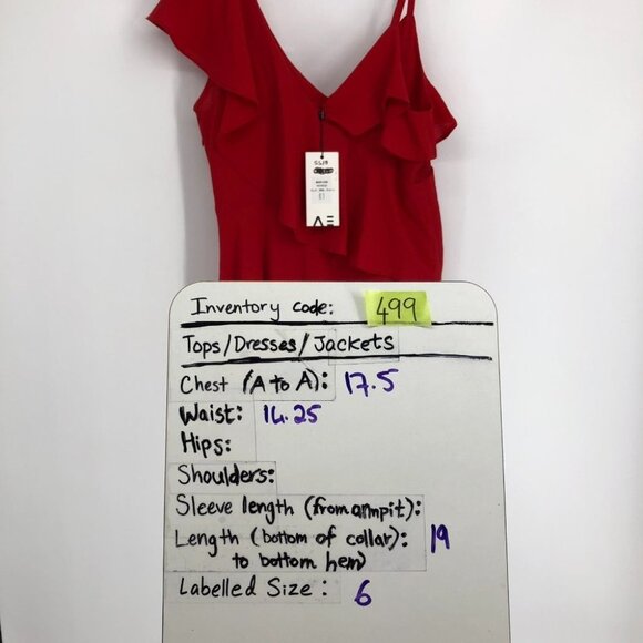 NWT Maddison Red One Shoulder Ruffle Layered Top size 6 - Picture 15 of 16